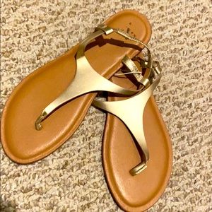 New bronze sandals